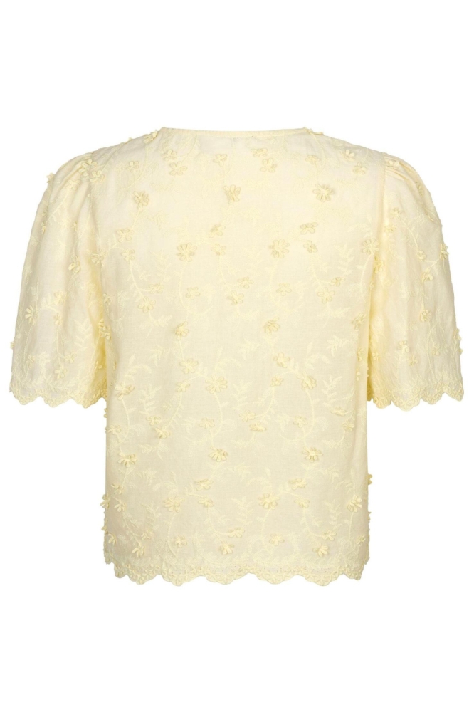 Ydence gele dames top | Achteraanzicht