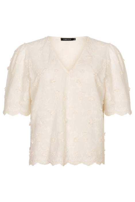 Ydence ecru dames top | Vooraanzicht