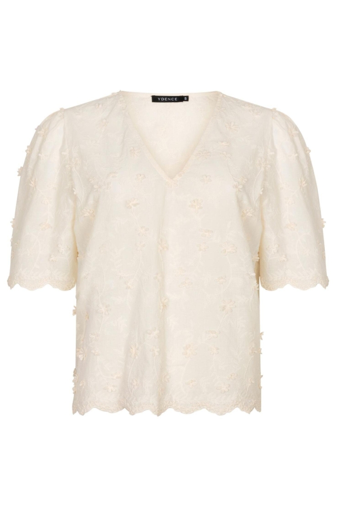 Ydence ecru dames top | Vooraanzicht