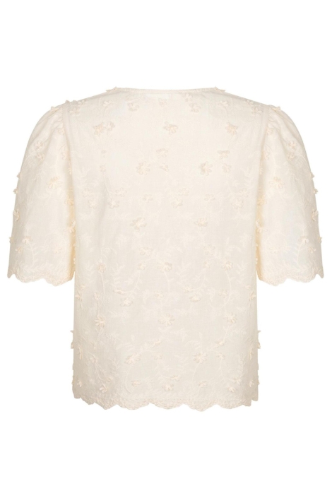 Ydence ecru dames top | Achteraanzicht