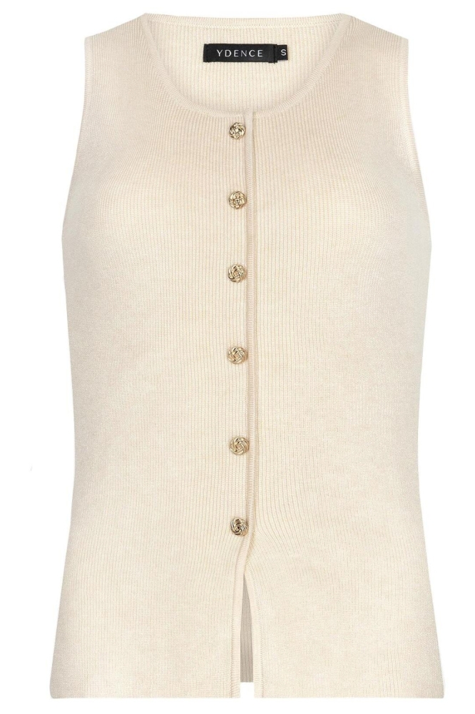 Ydence beige dames top | Vooraanzicht