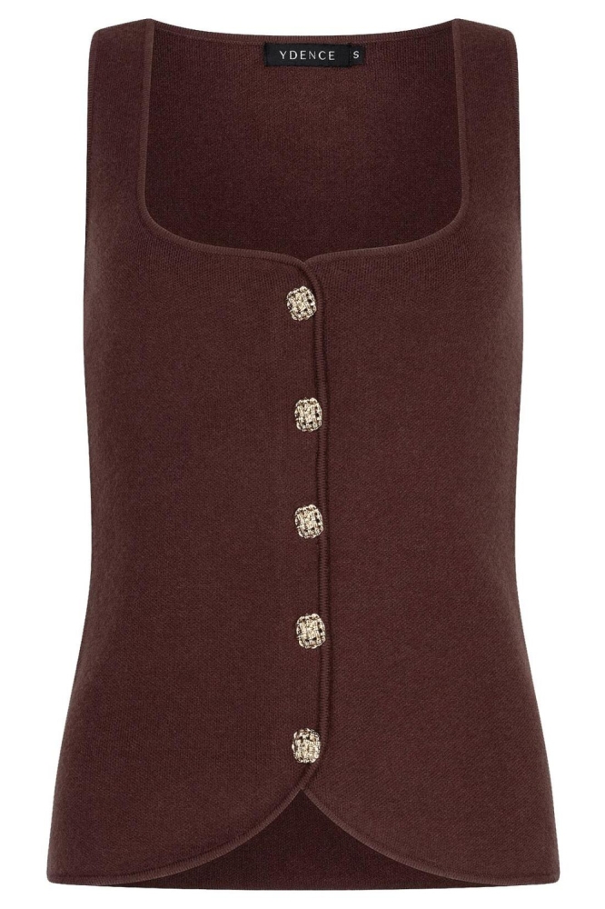 Ydence bruine dames top | Vooraanzicht
