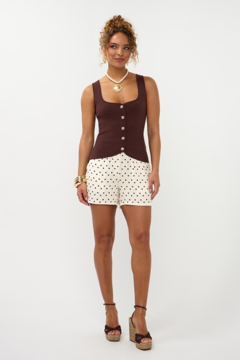 Ydence bruine dames top | Model