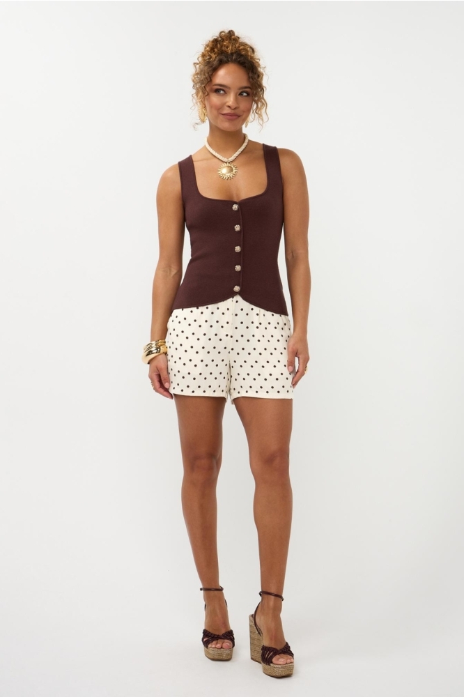 Ydence bruine dames top | Model