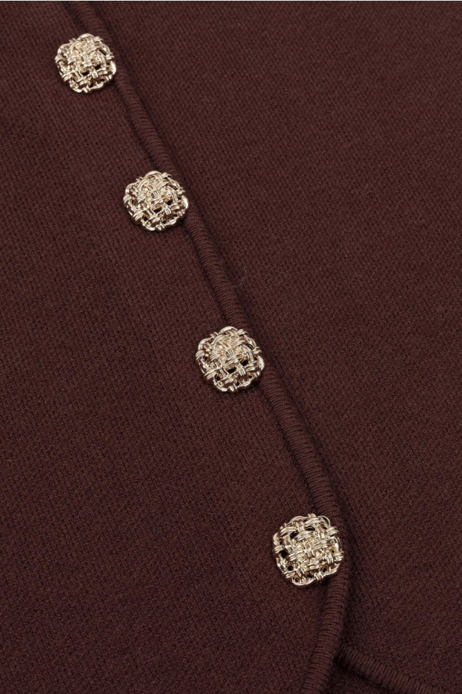 Ydence bruine dames top | Kleurstaal