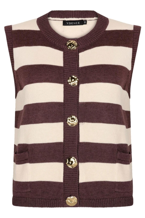 Ydence bruine dames gilet | Vooraanzicht
