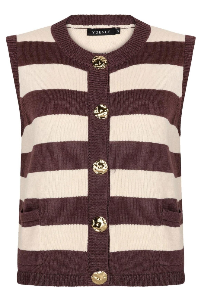 Ydence bruine dames gilet | Vooraanzicht