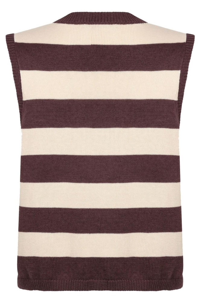 Ydence bruine dames gilet | Achteraanzicht