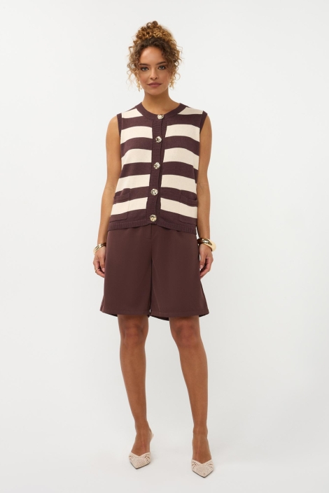 Ydence bruine dames gilet | Model
