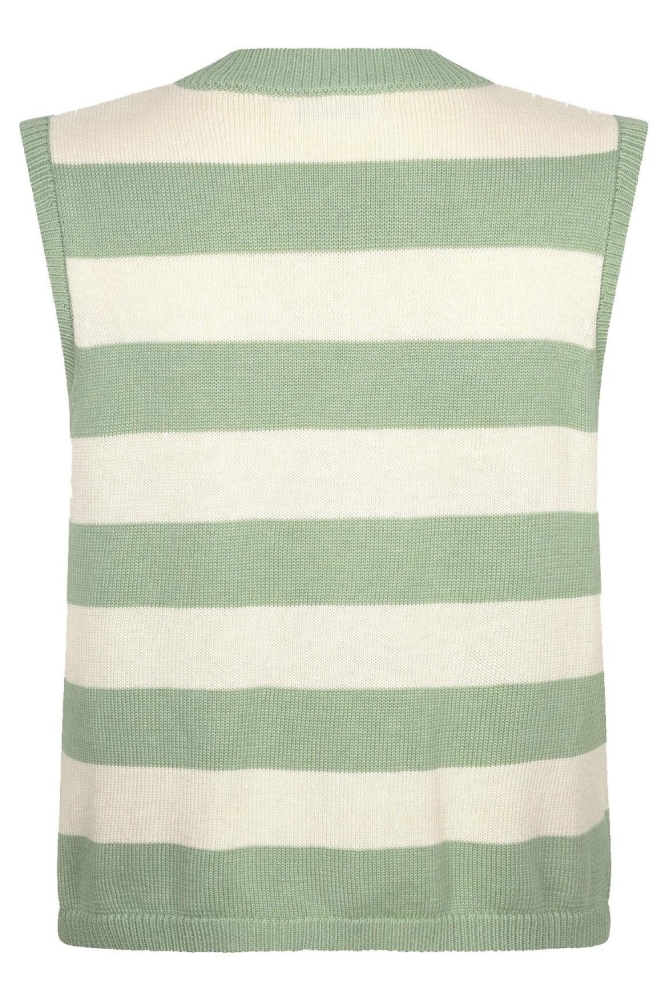 Ydence groene dames gilet | Achteraanzicht