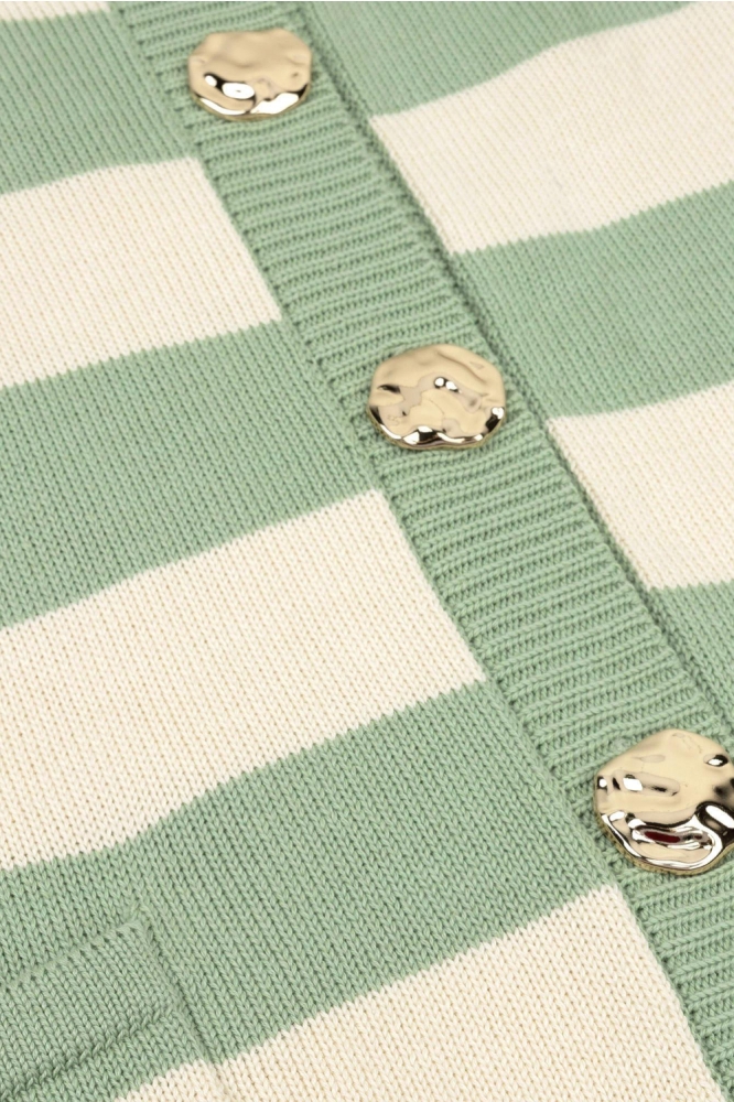 Ydence groene dames gilet | Close up