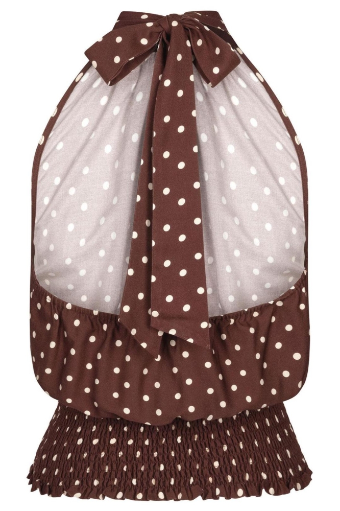 Ydence bruine dames top | Achteraanzicht