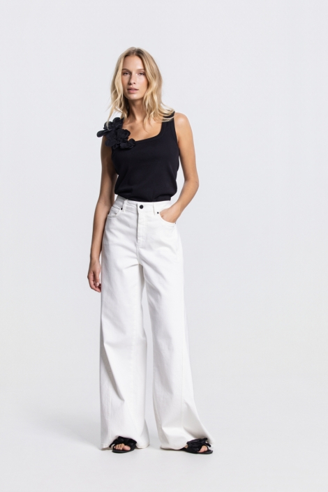 Juffrouw Jansen zwarte dames top | Model