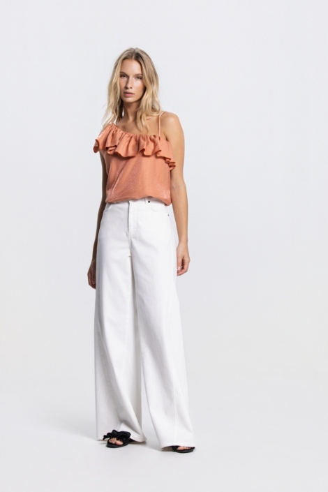 Juffrouw Jansen oranje dames top | Model