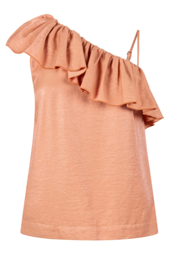 Juffrouw Jansen oranje dames top | Vooraanzicht