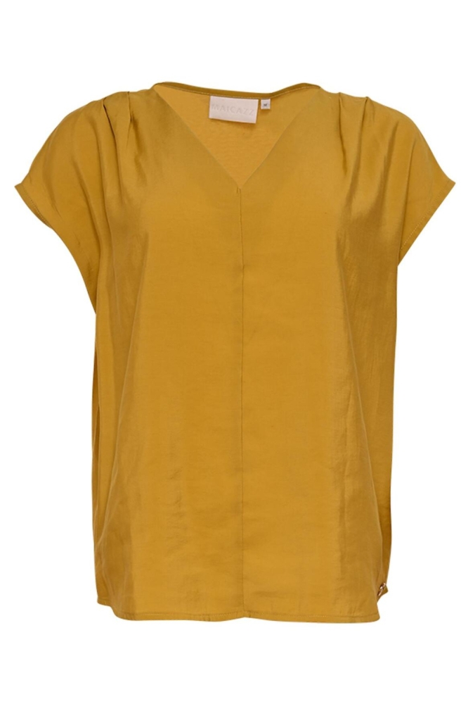 Maicazz gele dames t-shirt | Vooraanzicht