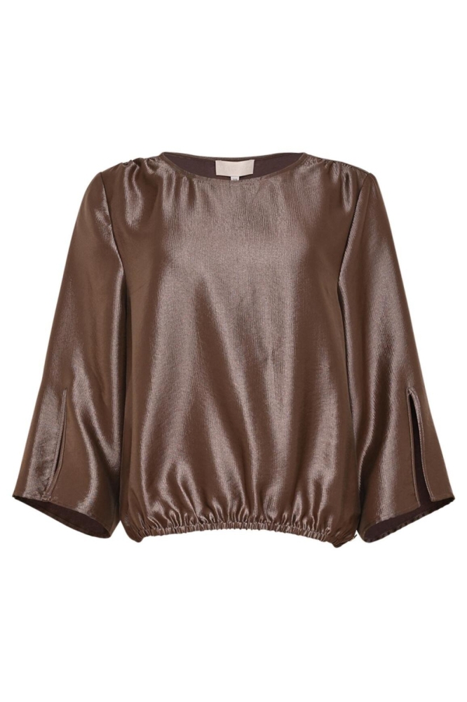 Maicazz taupe dames blouse | Vooraanzicht
