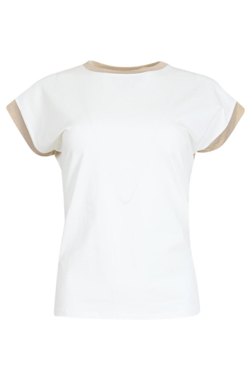 Maicazz T-shirt TONORA TOP SU26 60 016 OFF WHITE GOLD