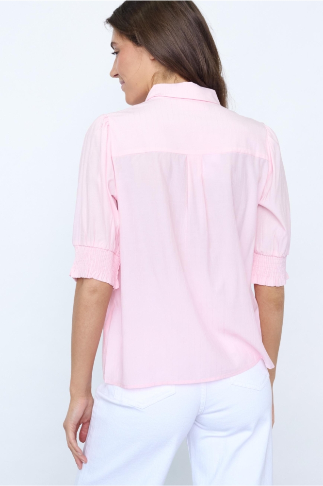 SisterS point roze dames blouse | Model achteraanzicht