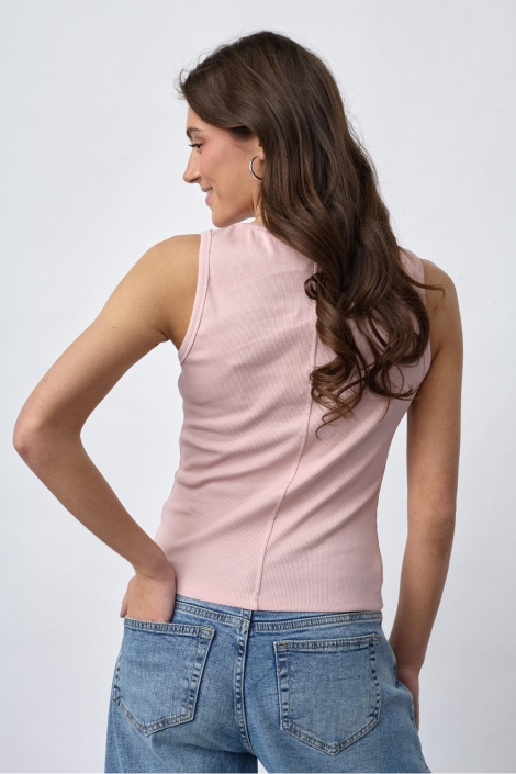 SisterS point roze dames top | Model achteraanzicht