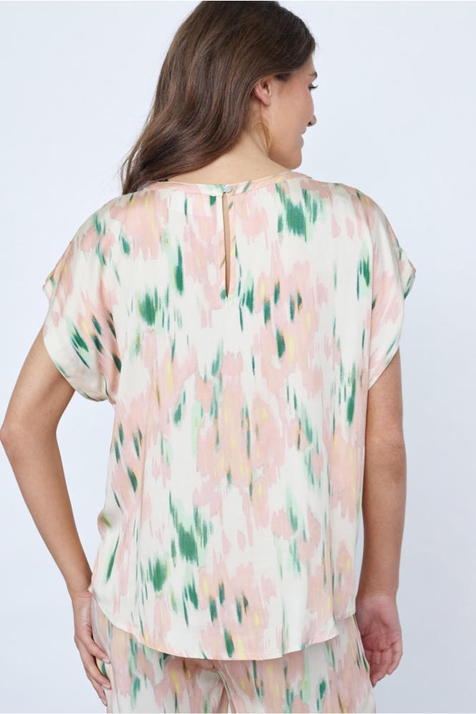 SisterS point multi color dames t-shirt | Model achteraanzicht