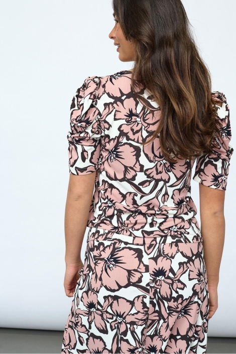 SisterS point roze dames t-shirt | Model achteraanzicht