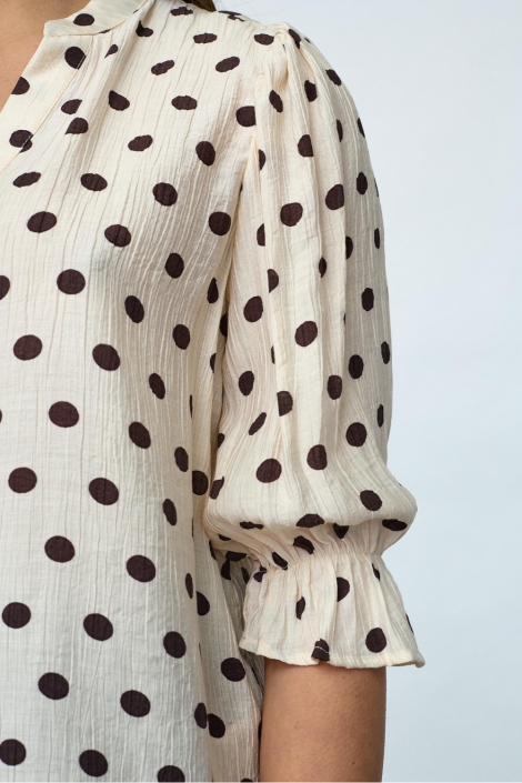 SisterS point beige dames blouse | Close up