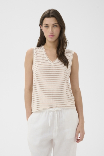 Part Two Top BRIANIEPW TOP 30310568 305039 BROWN STRIPE