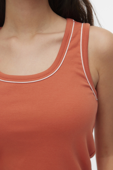 Vero Moda oranje dames top | Close up