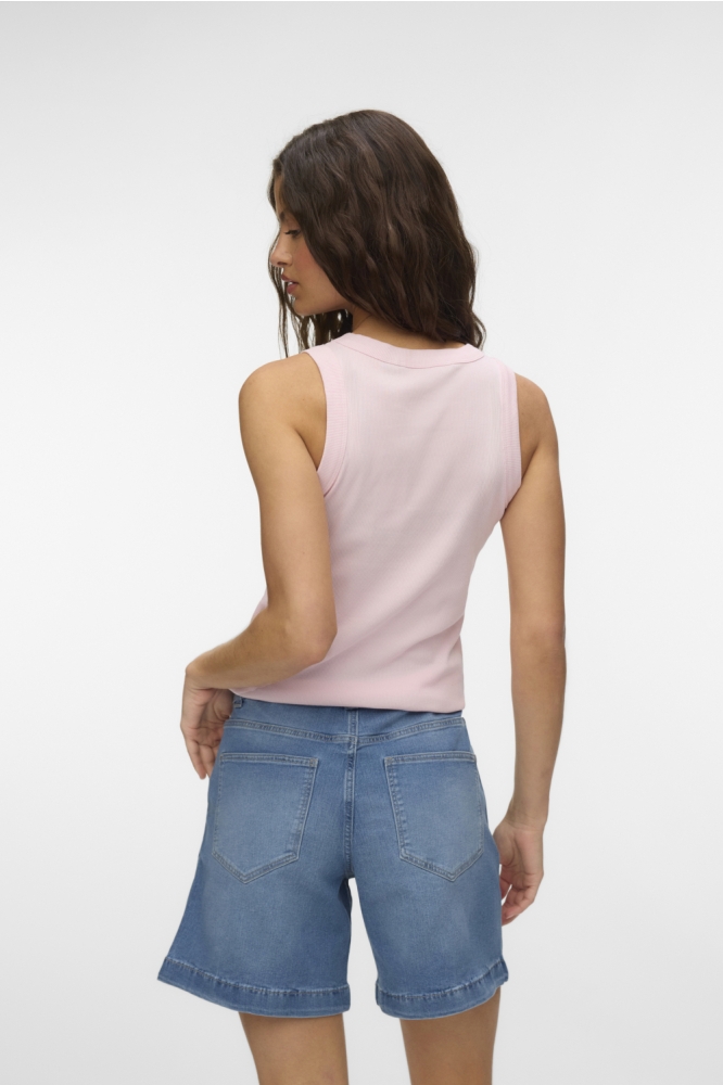 Vero Moda roze dames top | Model achteraanzicht