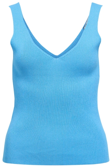Object Top OBJKUNI THESS S/L SINGLET KNIT TOP 23049238 AZURE BLUE
