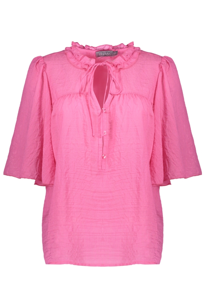 Geisha roze dames blouse | Vooraanzicht