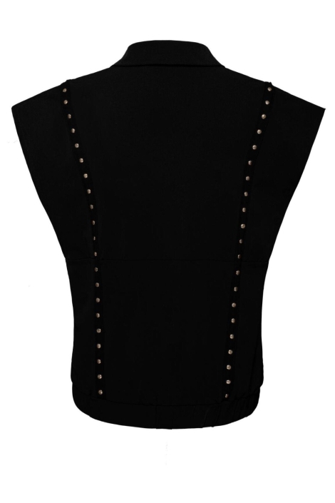 Kimara zwarte dames top | Achteraanzicht