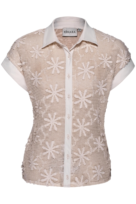 Kimara ecru dames blouse | Vooraanzicht