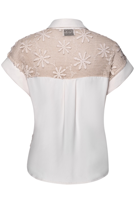 Kimara ecru dames blouse | Achteraanzicht