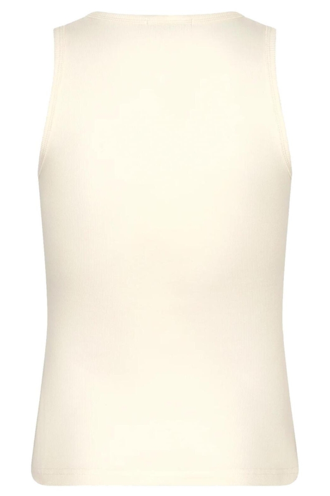 Ydence ecru dames top | Achteraanzicht
