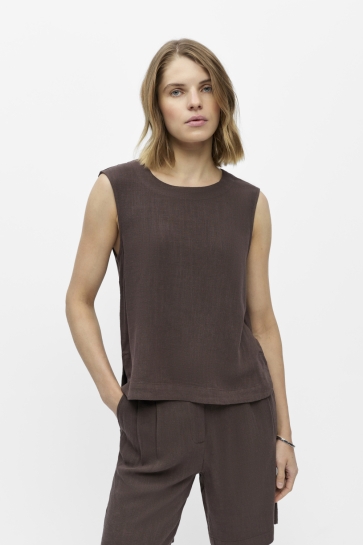 Object Top OBJSANNE ROSIE S/L LO TOP NOOS 23049279 Seal Brown