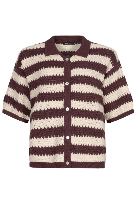 Ydence bruine dames vest | Vooraanzicht