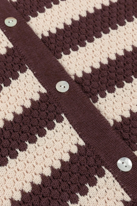 Ydence bruine dames vest | Close up