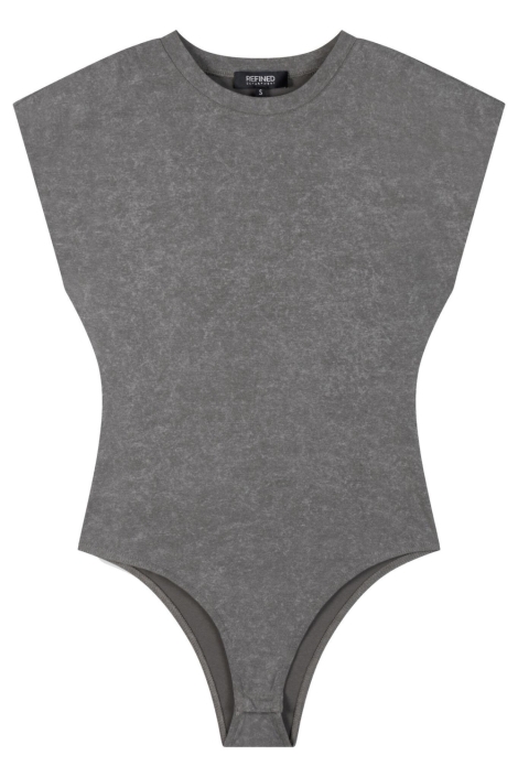 Refined Department grijze dames top | Vooraanzicht