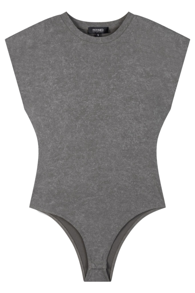 Refined Department grijze dames top | Vooraanzicht