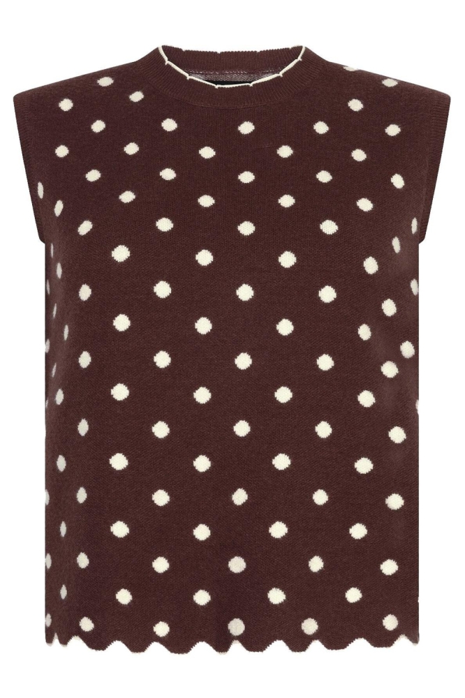 Ydence bruine dames top | Vooraanzicht