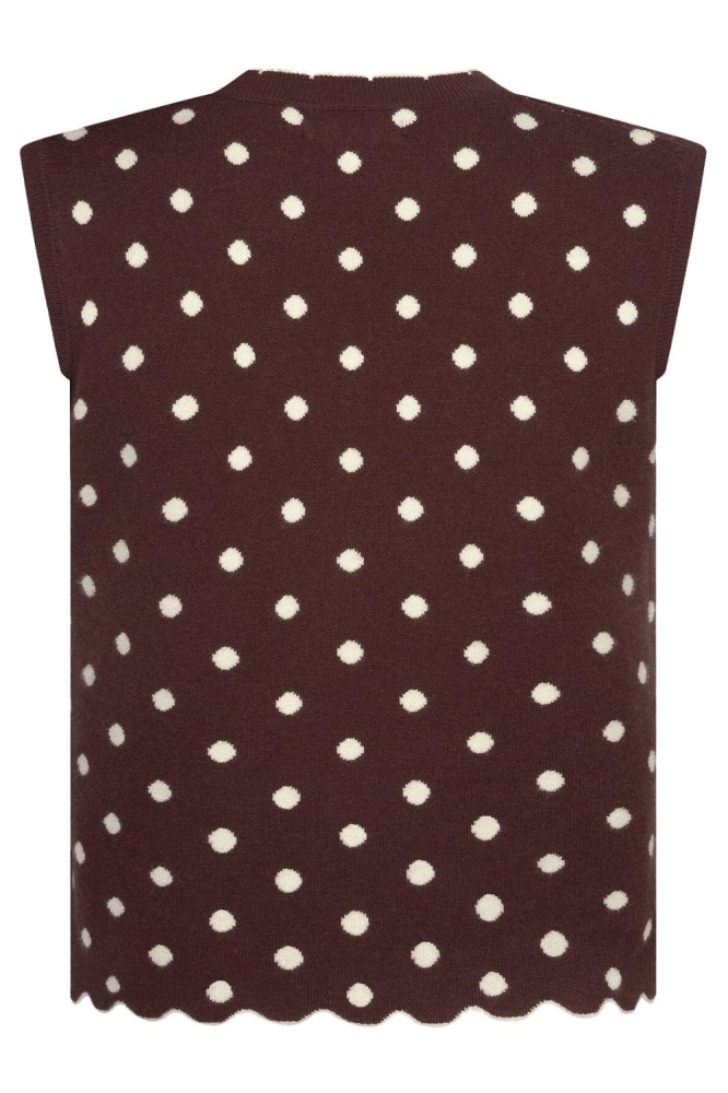Ydence bruine dames top | Achteraanzicht