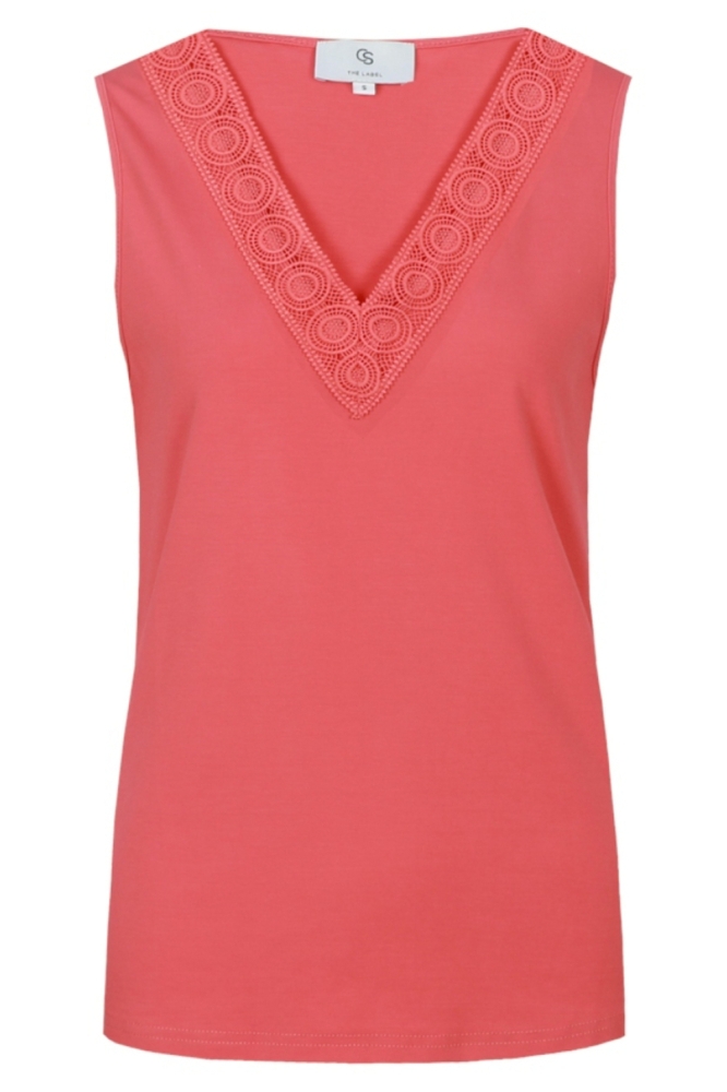 C&S The Label roze dames top | Vooraanzicht