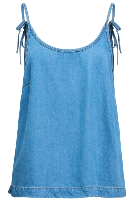 Object blauwe dames top | Vooraanzicht