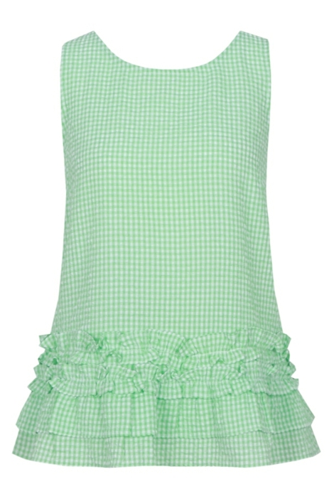 Fluresk groene dames top | Vooraanzicht