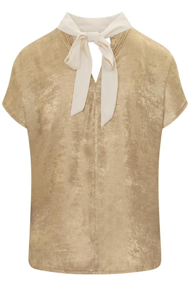 Kimara beige dames top | Achteraanzicht