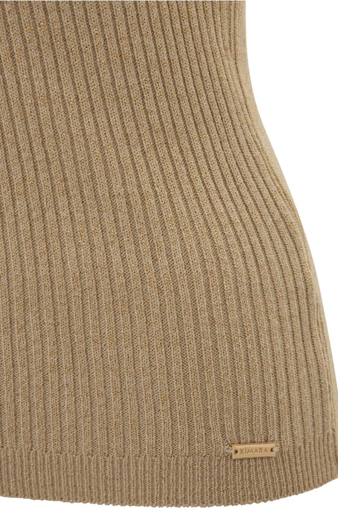 Kimara beige dames top | Close up