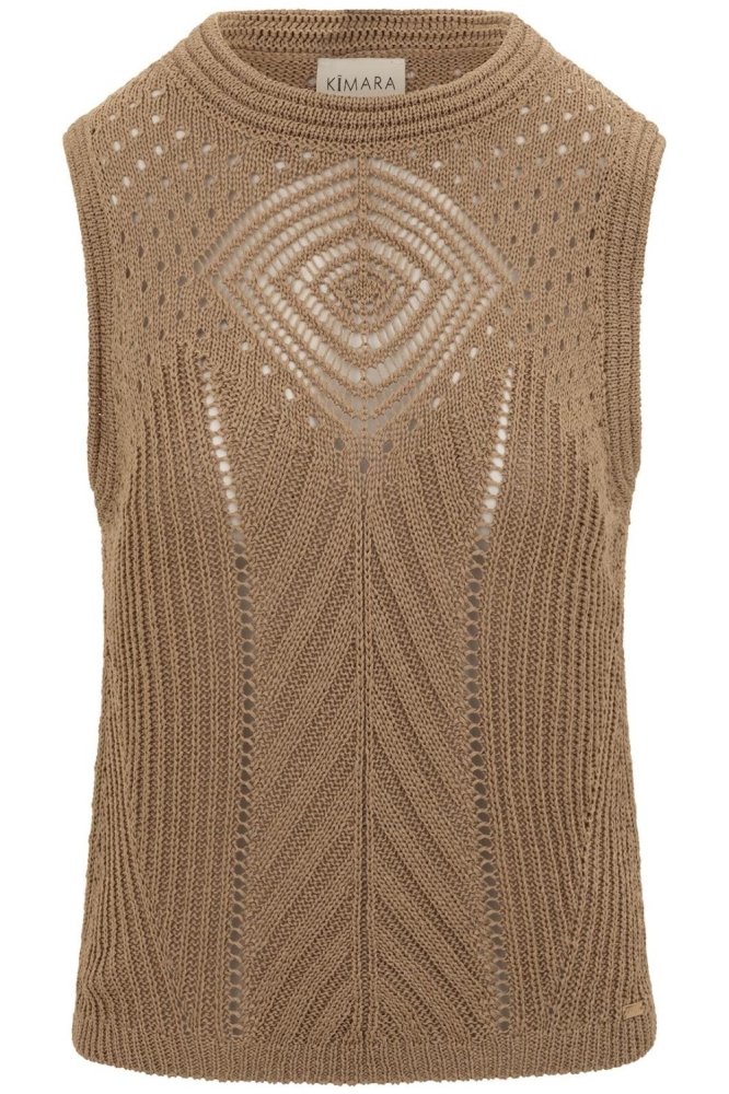Kimara beige dames top | Vooraanzicht
