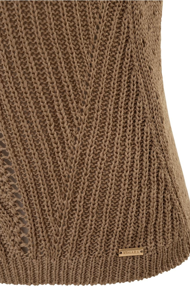 Kimara beige dames top | Close up